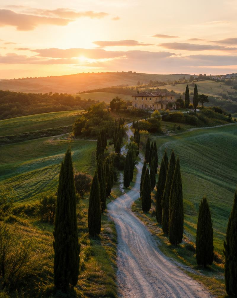 Rolling hills in Tuscany